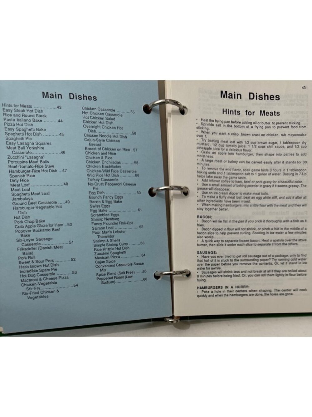 Immanuel Lutheran Church Cookbook 1987 Vtg Recipe Collection Ring Bound Canning - Picture 11 of 16